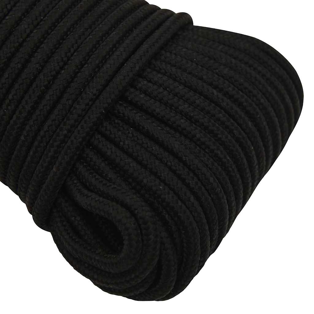 arbejdsreb 4 mm 500 m polyester sort
