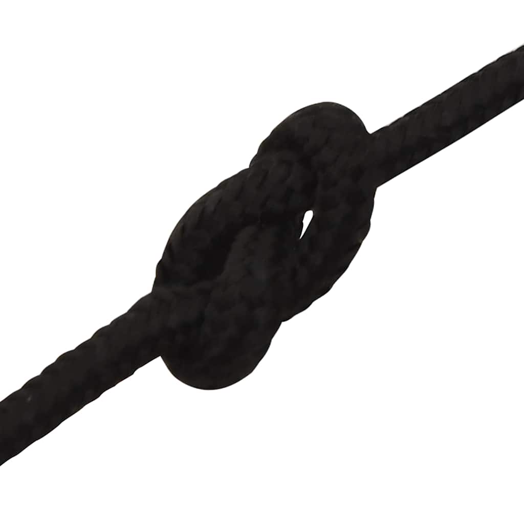arbejdsreb 4 mm 500 m polyester sort