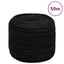 arbejdsreb 8 mm 50 m polyester sort
