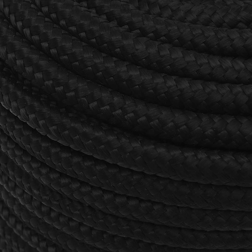 arbejdsreb 12 mm 250 m polyester sort