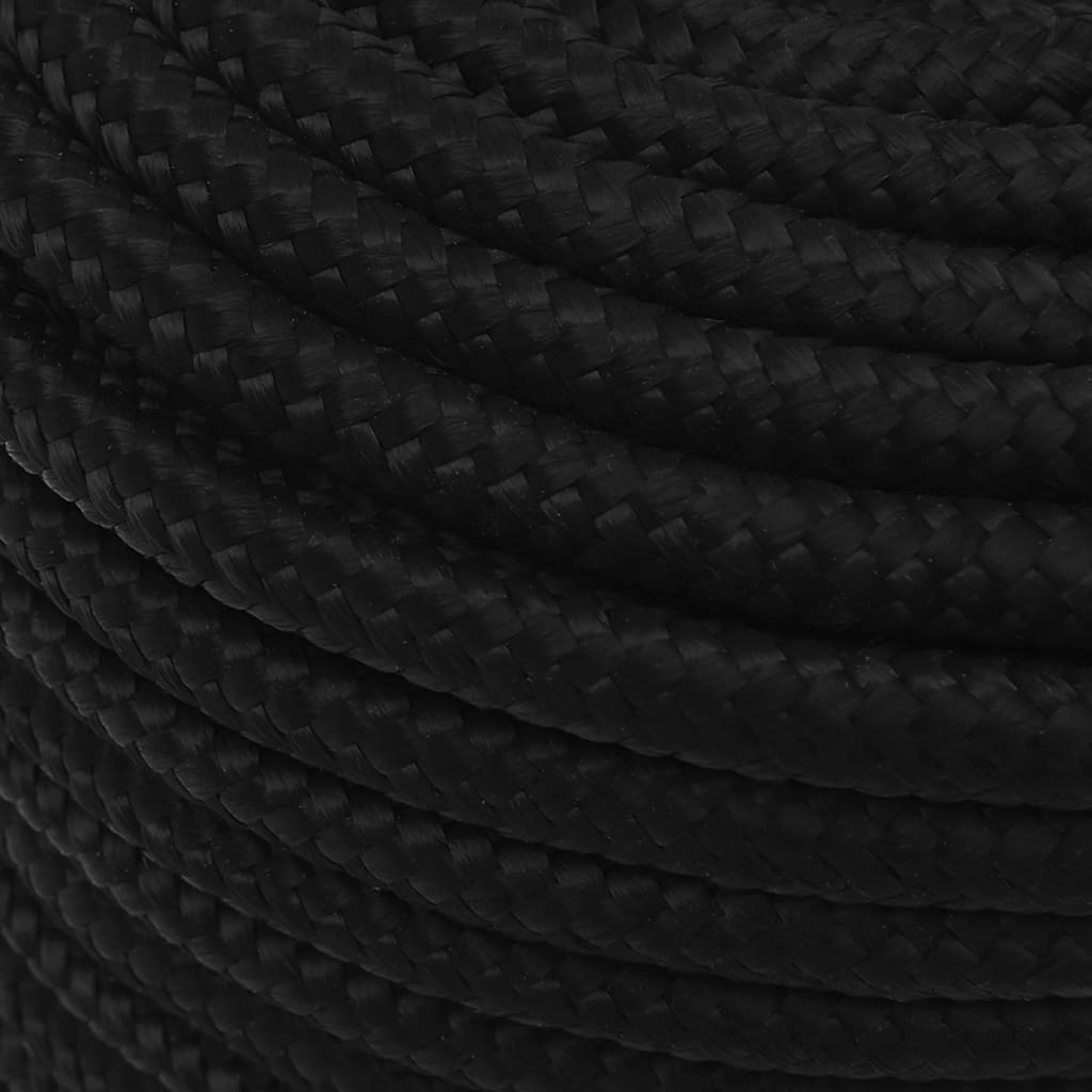 arbejdsreb 14 mm 100 m polyester sort