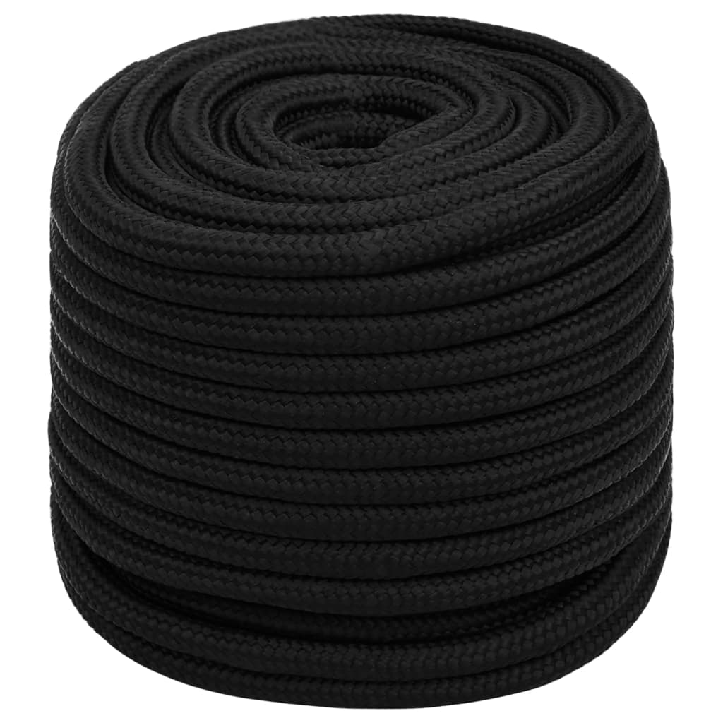 arbejdsreb 16 mm 25 m polyester sort