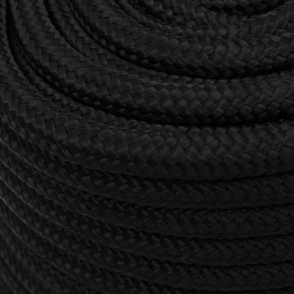arbejdsreb 18 mm 100 m polyester sort