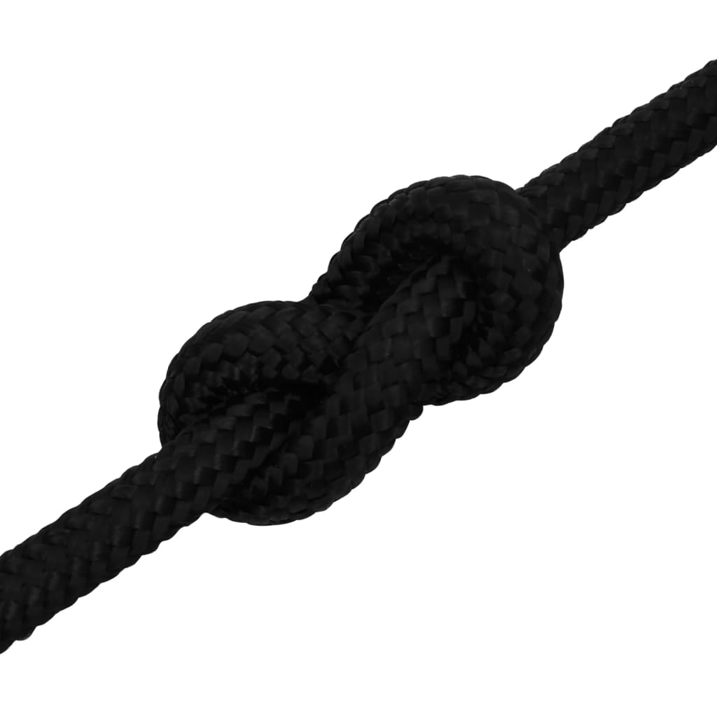 arbejdsreb 18 mm 100 m polyester sort