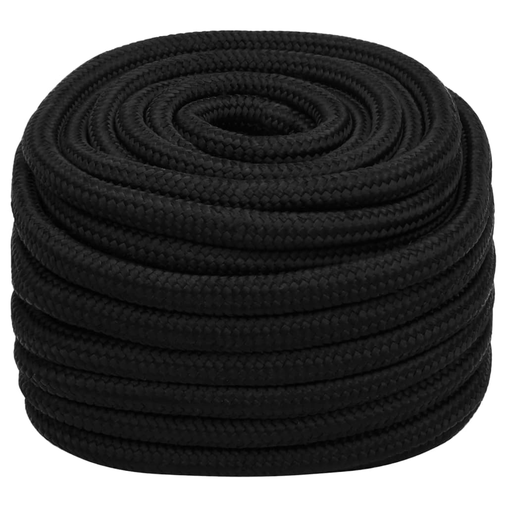 arbejdsreb 25 mm 25 m polyester sort