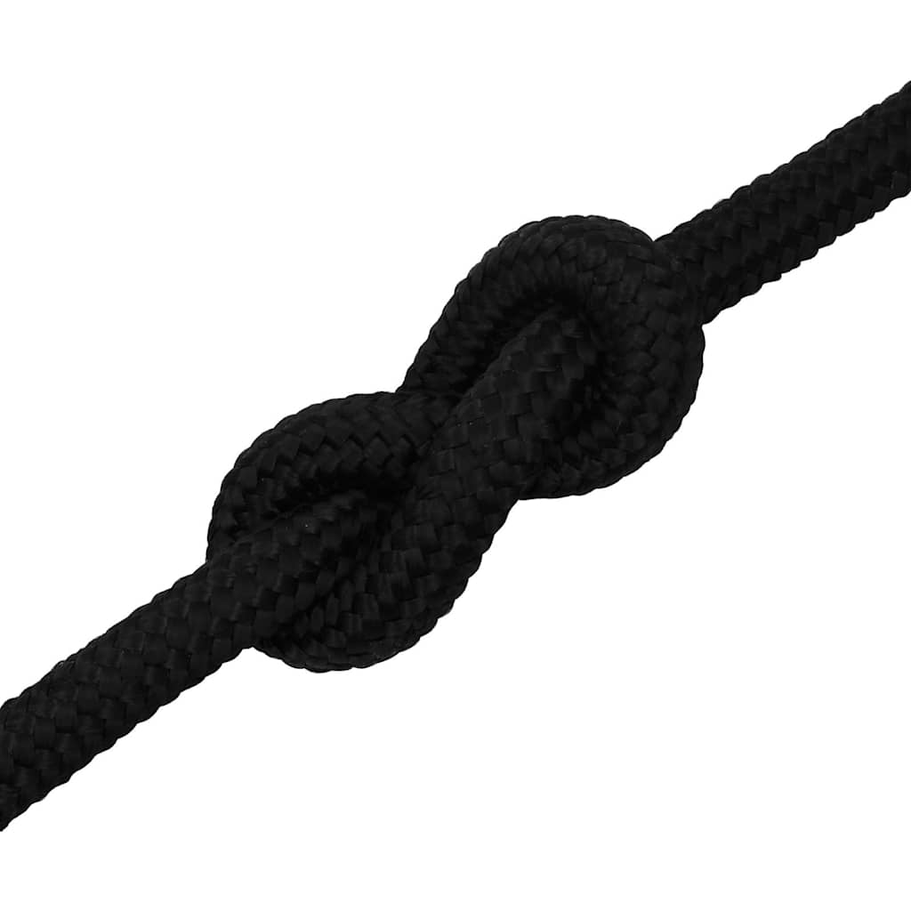 arbejdsreb 25 mm 50 m polyester sort