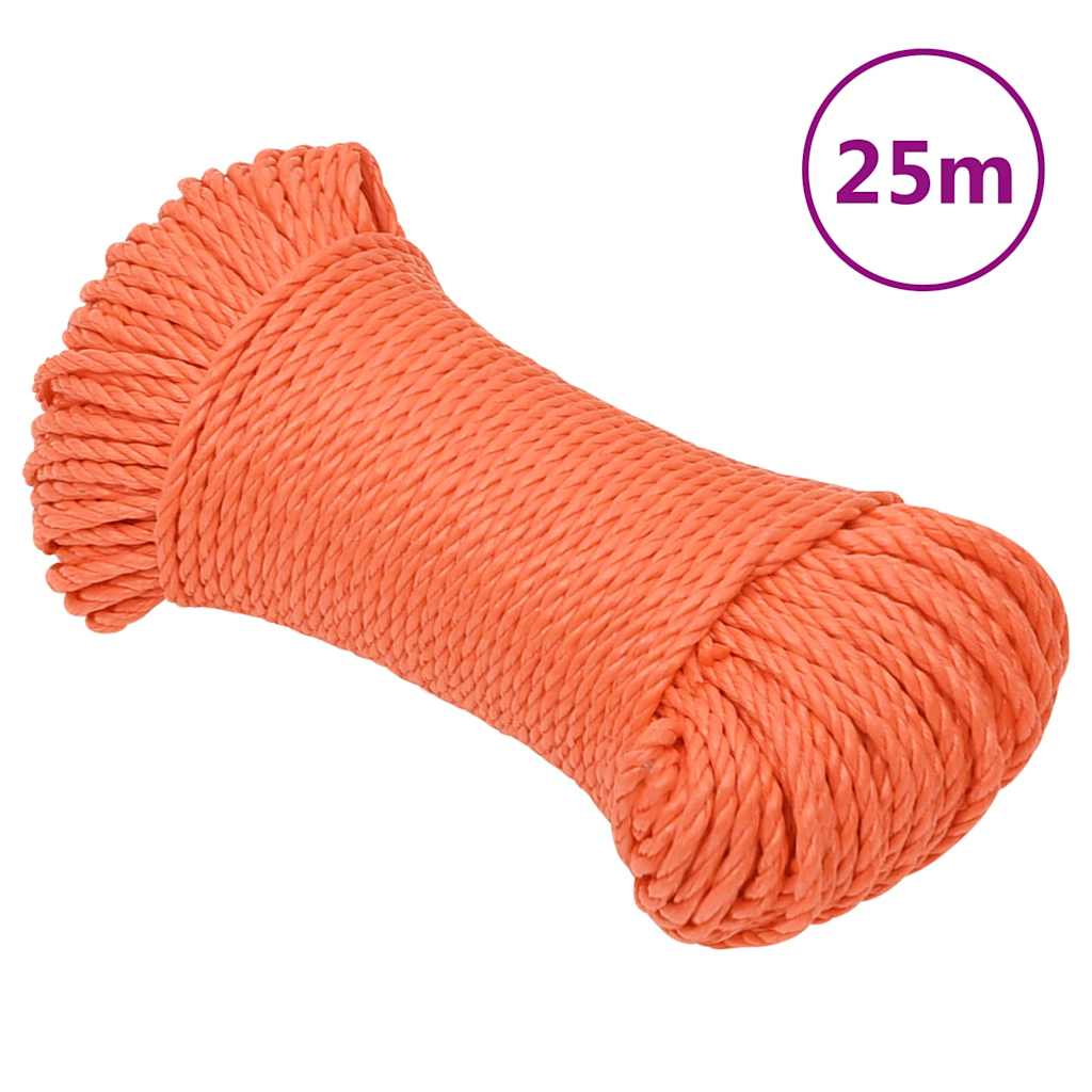 arbejdsreb 3 mm 25 m polypropylen orange