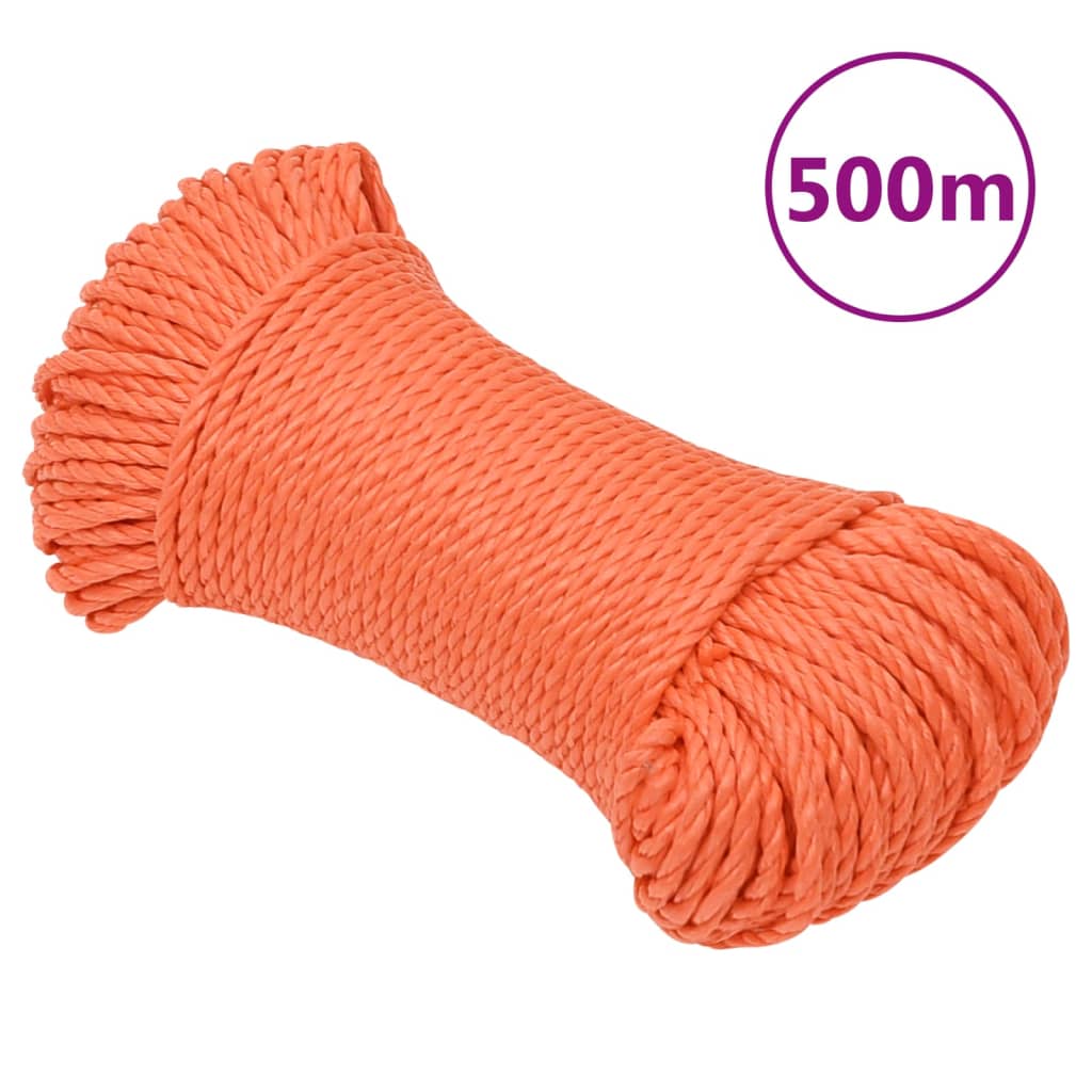 arbejdsreb 3 mm 500 m polypropylen orange