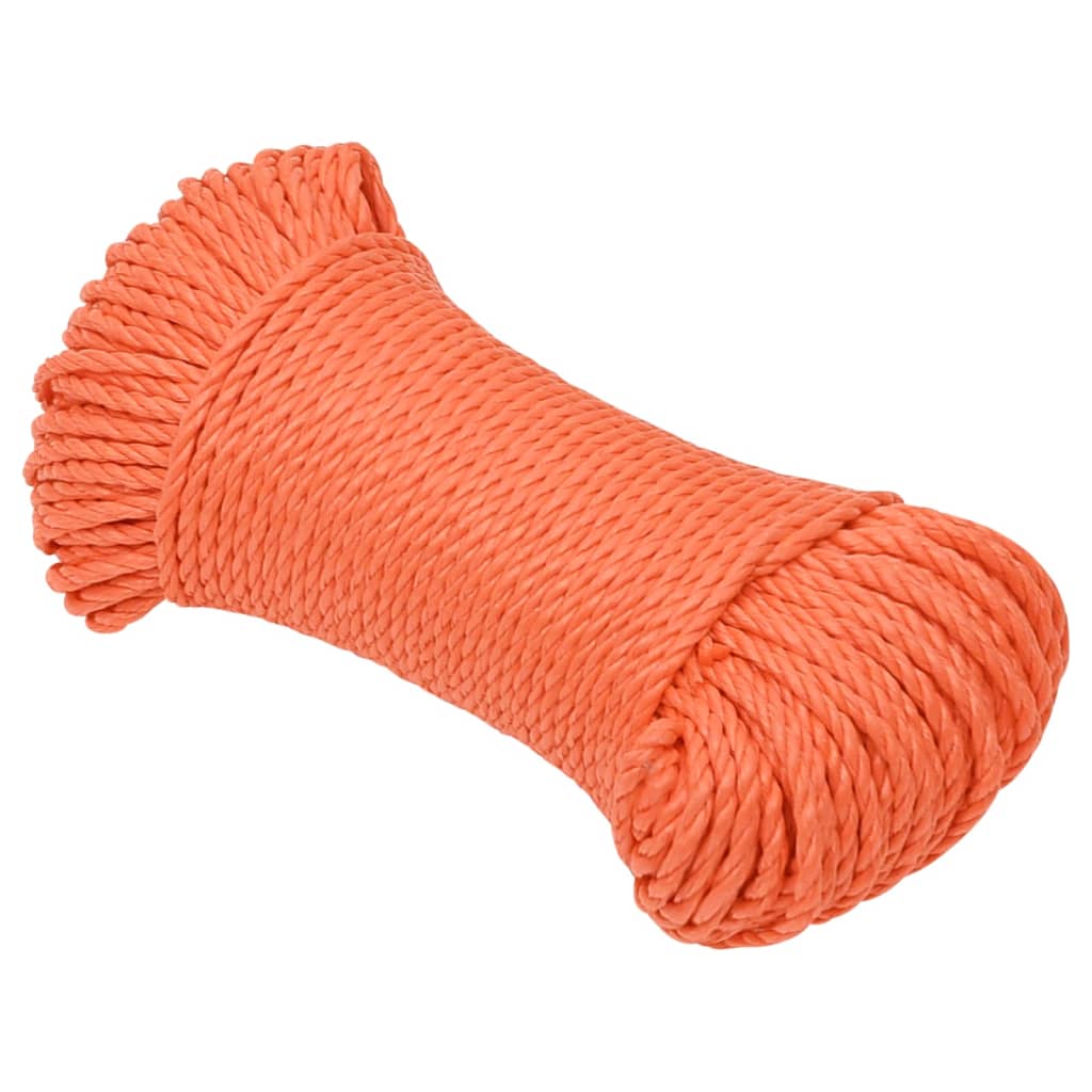 arbejdsreb 8 mm 25 m polypropylen orange