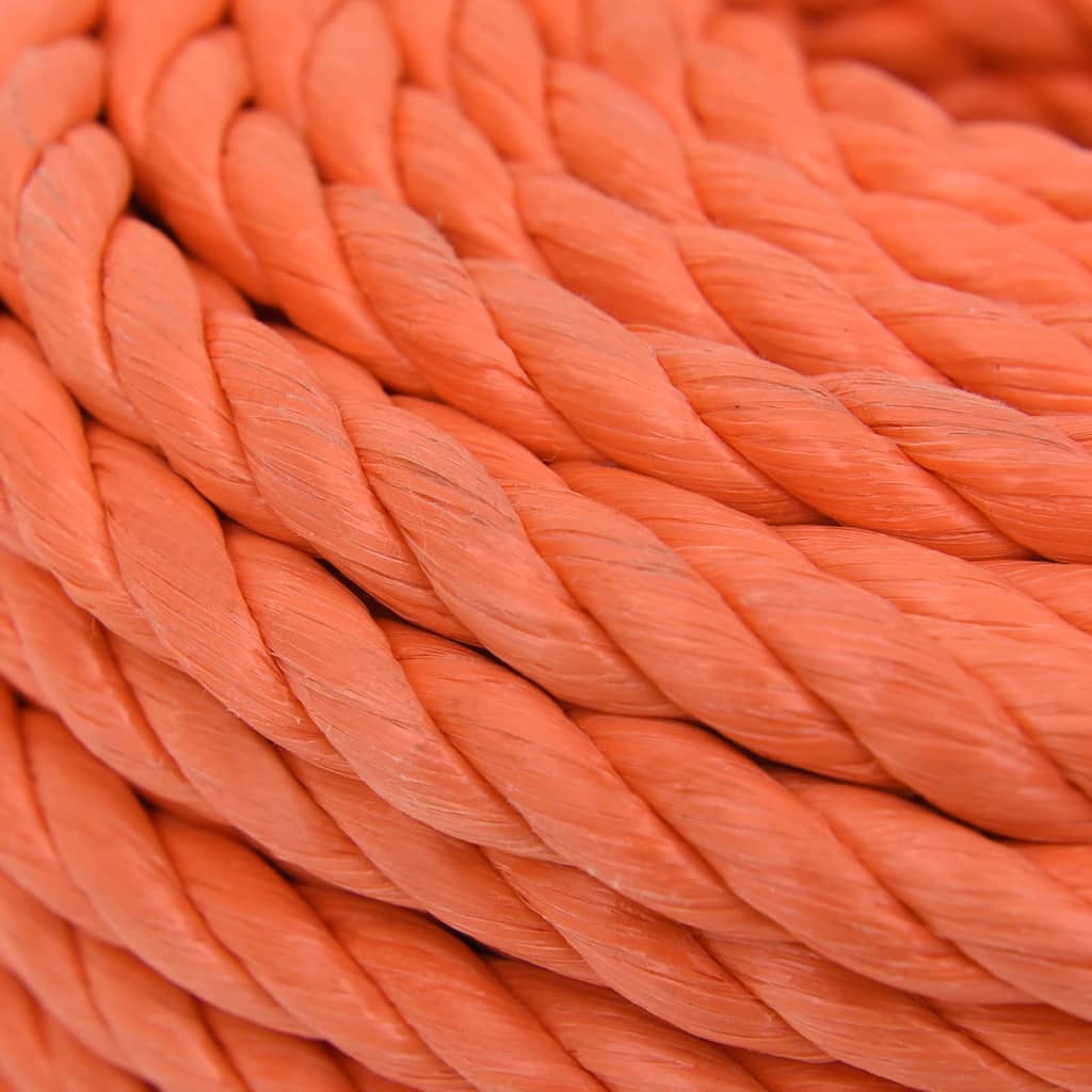 arbejdsreb 10 mm 25 m polypropylen orange