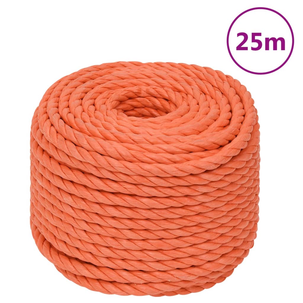 arbejdsreb 14 mm 25 m polypropylen orange
