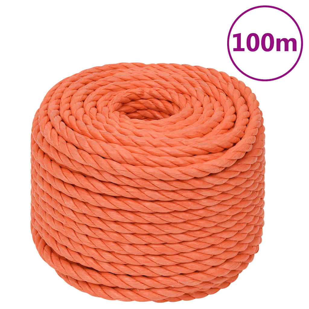 arbejdsreb 24 mm 100 m polypropylen orange