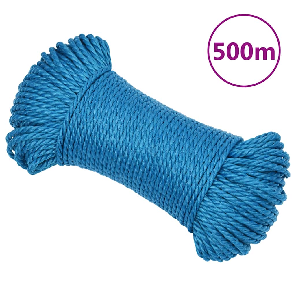 arbejdsreb 3 mm 500 m polypropylen blå
