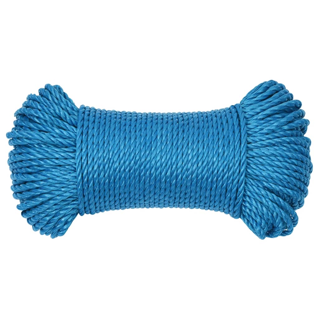 arbejdsreb 6 mm 50 m polypropylen blå