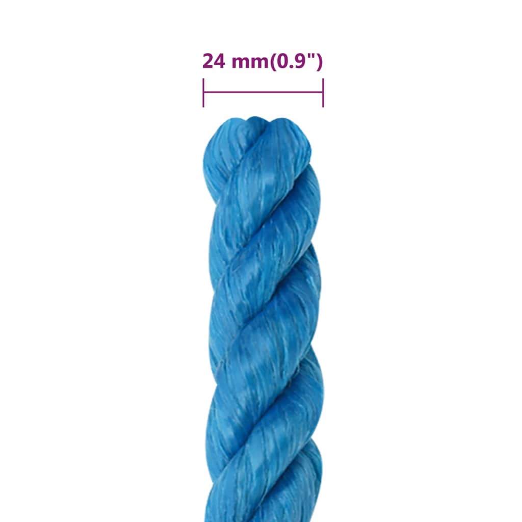 arbejdsreb 24 mm 50 m polypropylen blå