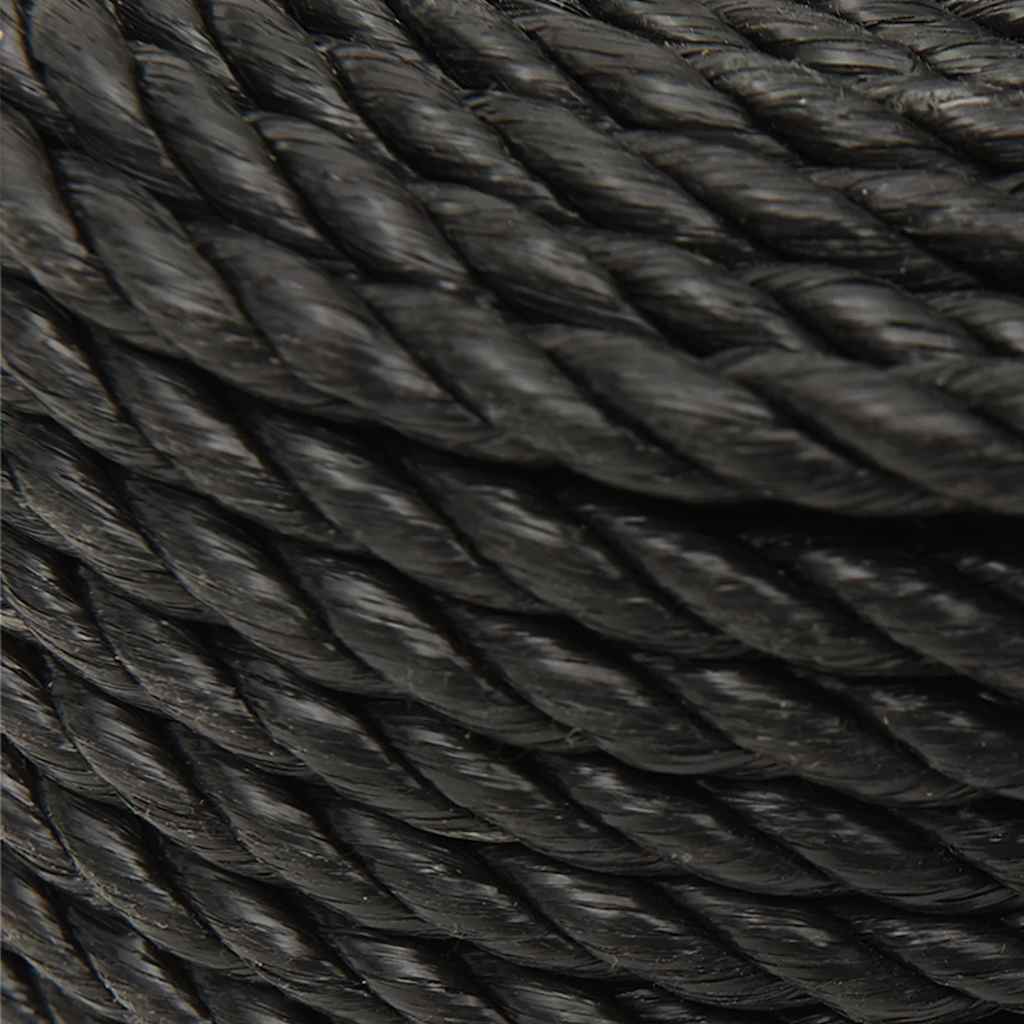 arbejdsreb 10 mm 50 m polypropylen sort