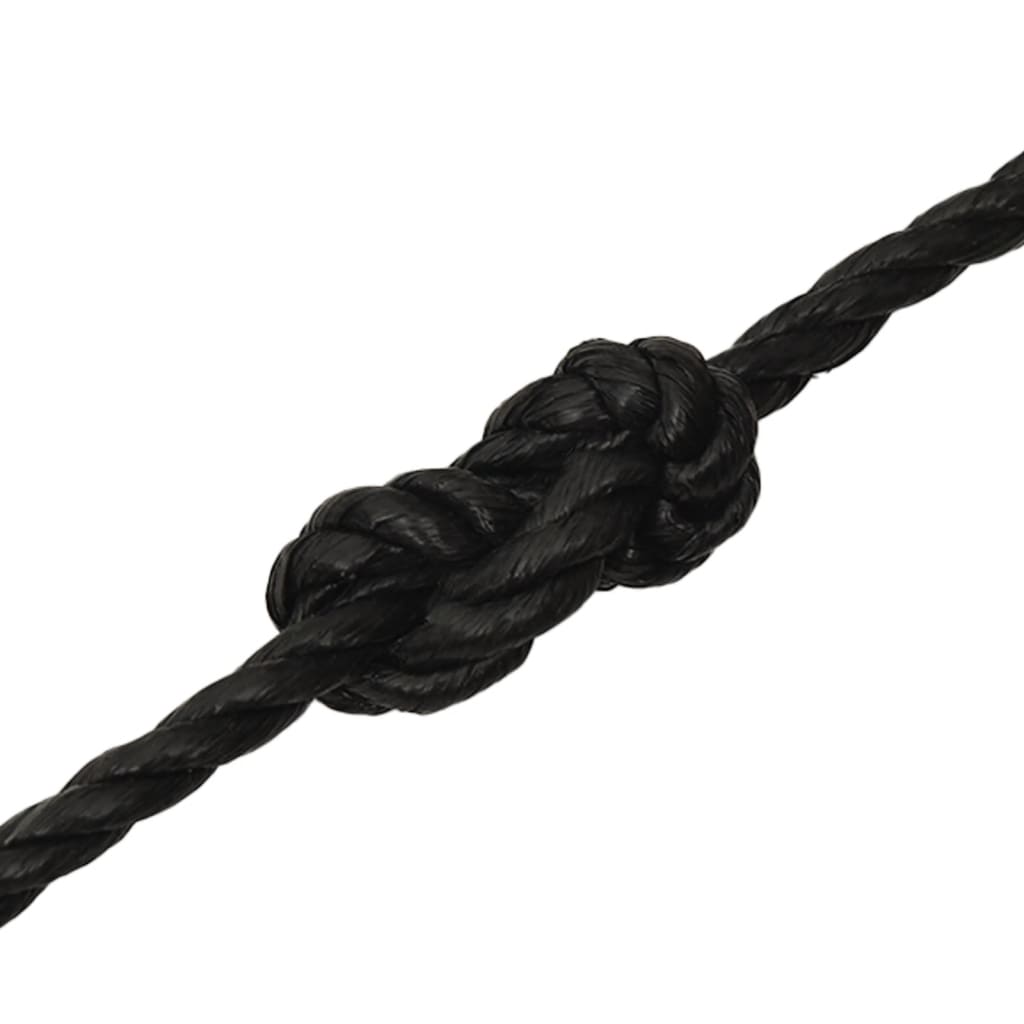 arbejdsreb 10 mm 100 m polypropylen sort