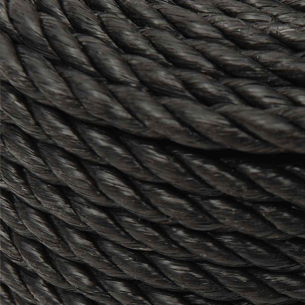 arbejdsreb 10 mm 500 m polypropylen sort