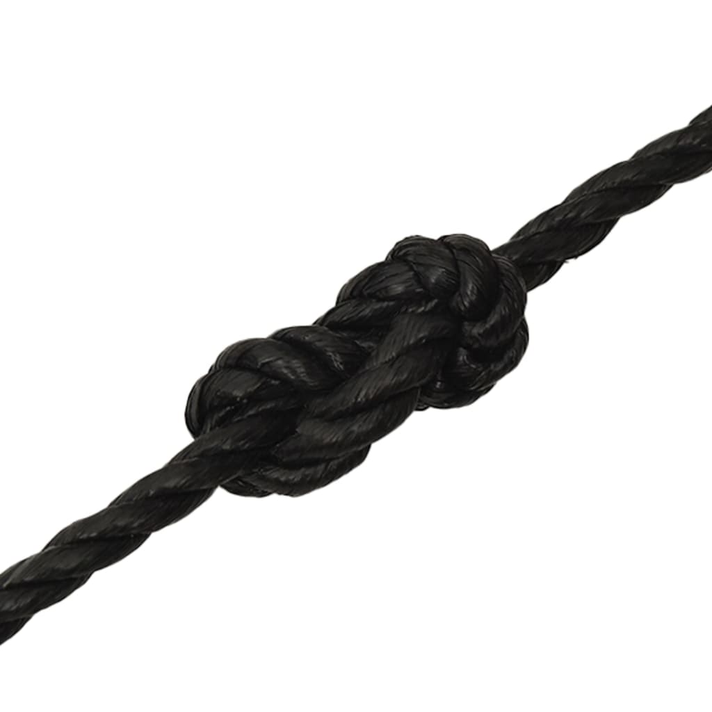 arbejdsreb 12 mm 500 m polypropylen sort