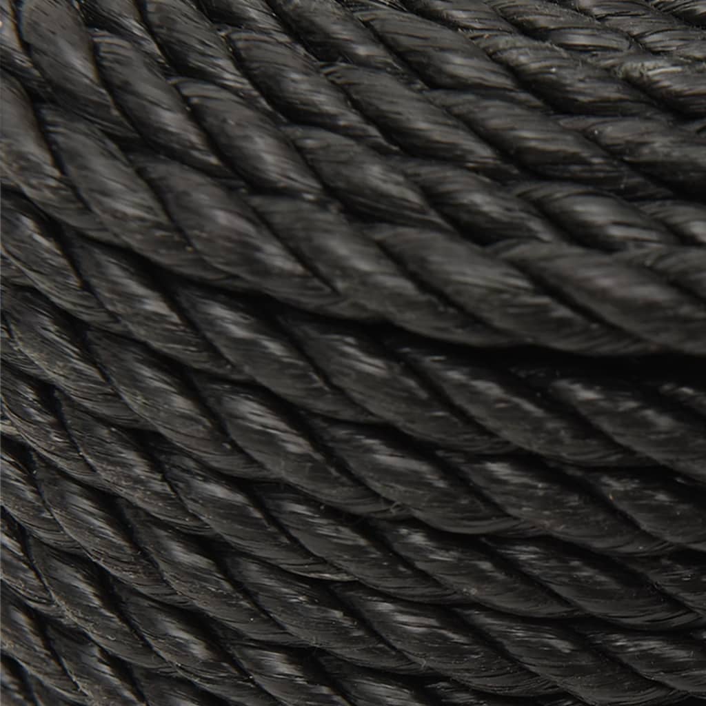 arbejdsreb 14 mm 250 m polypropylen sort
