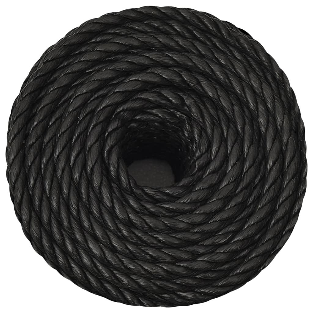 arbejdsreb 16 mm 100 m polypropylen sort