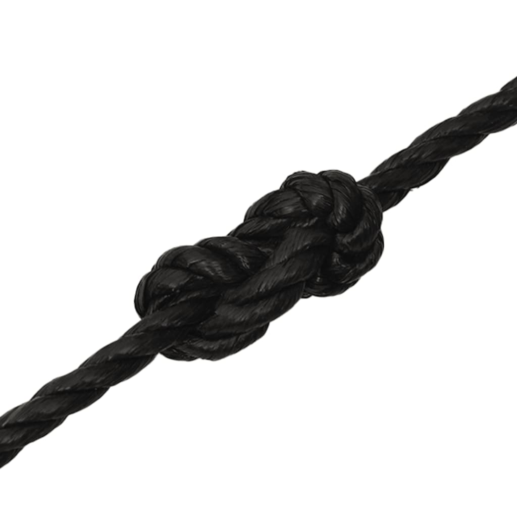 arbejdsreb 20 mm 100 m polypropylen sort