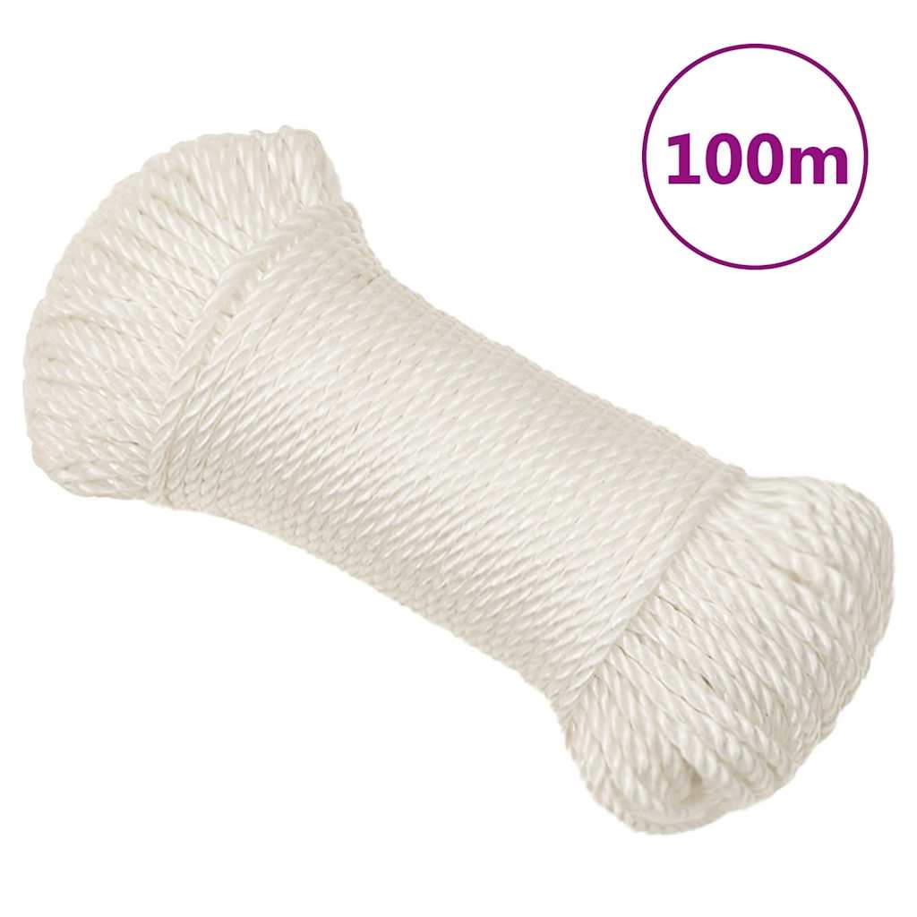 arbejdsreb 3 mm 100 m polypropylen hvid