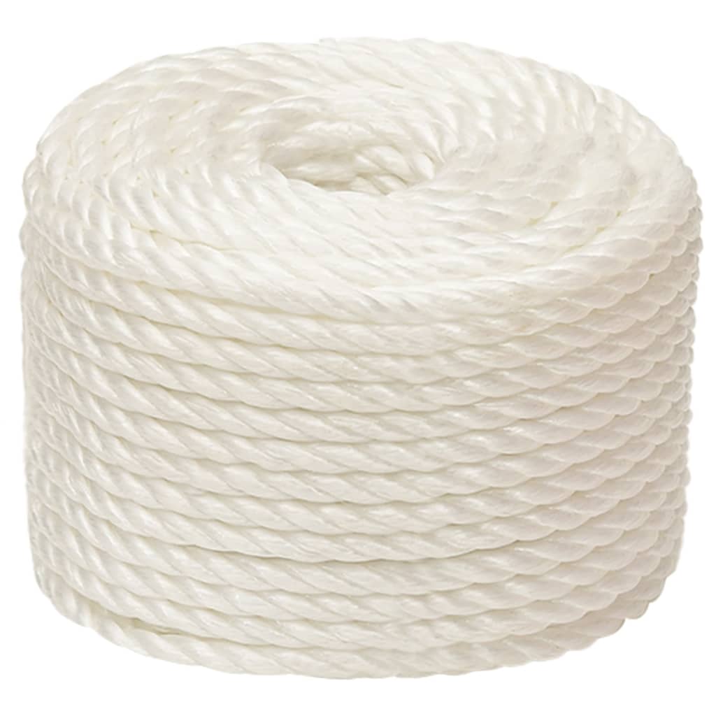 arbejdsreb 10 mm 250 m polypropylen hvid
