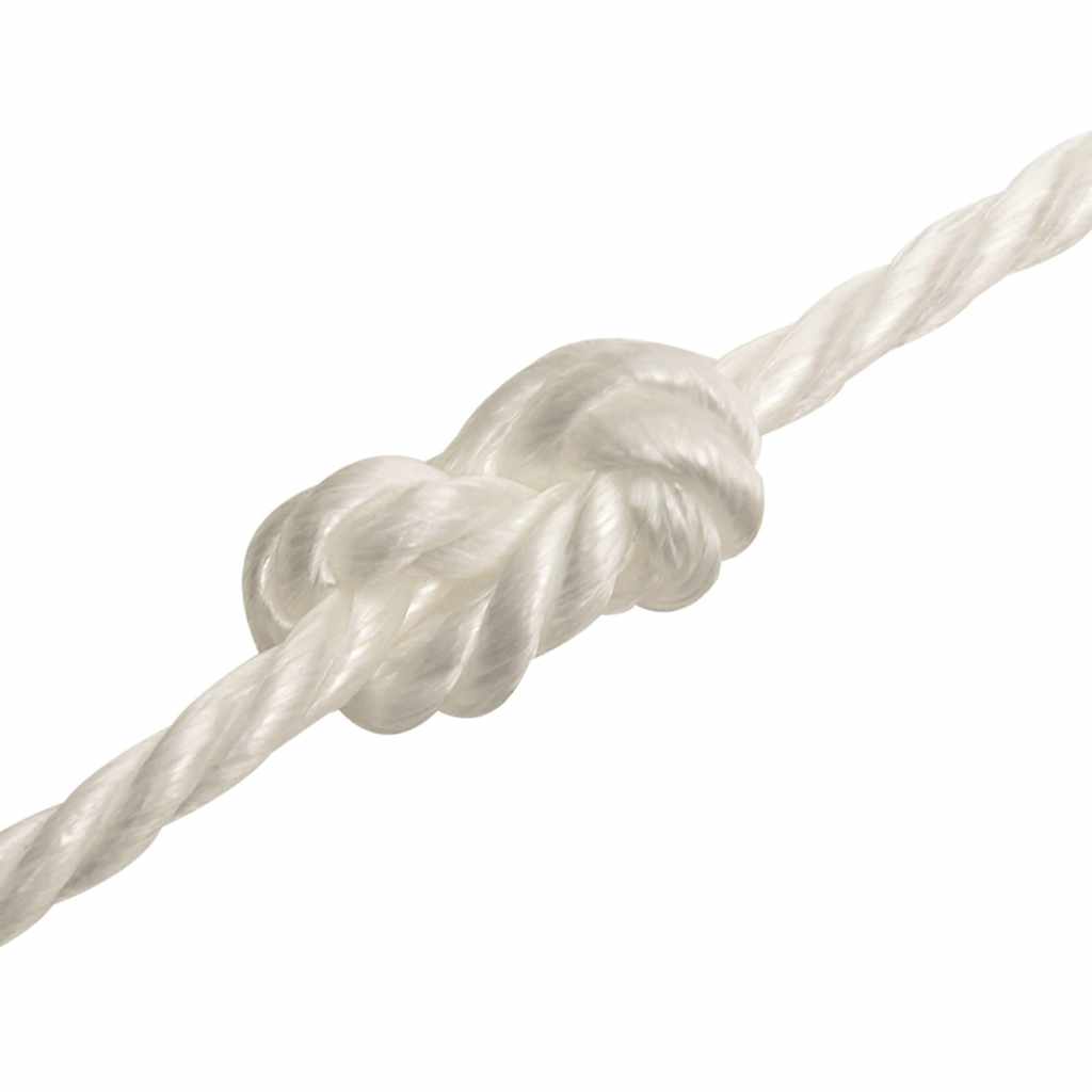 arbejdsreb 10 mm 500 m polypropylen hvid