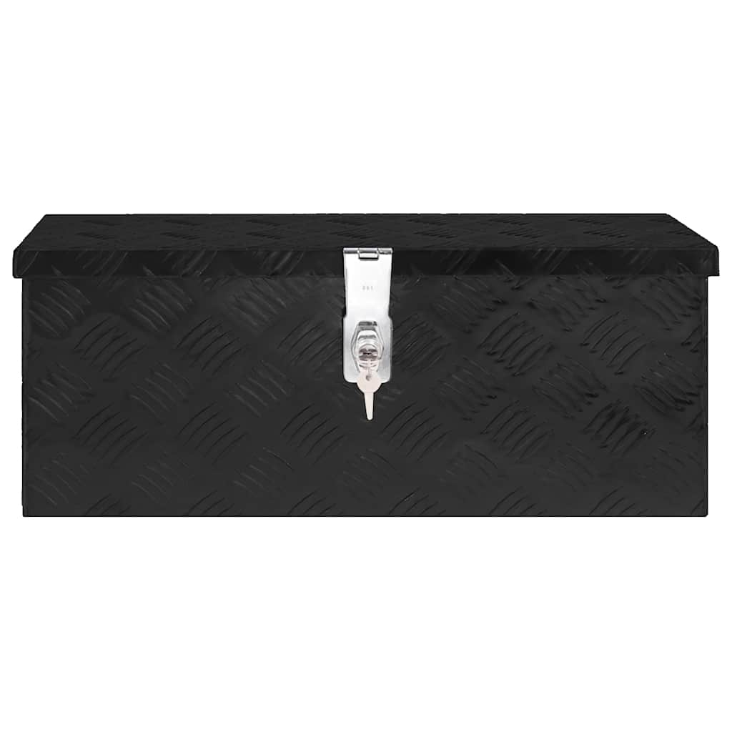 opbevaringskasse 60x23,5x23 cm aluminium sort