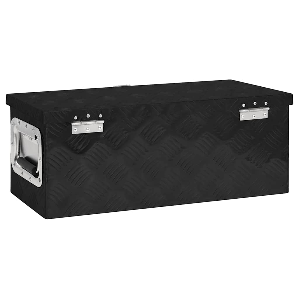 opbevaringskasse 60x23,5x23 cm aluminium sort