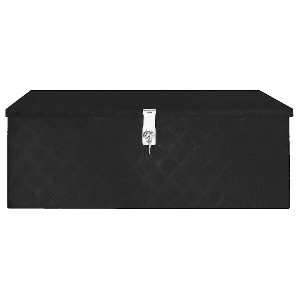 opbevaringskasse 90x47x33,5 cm aluminium sort