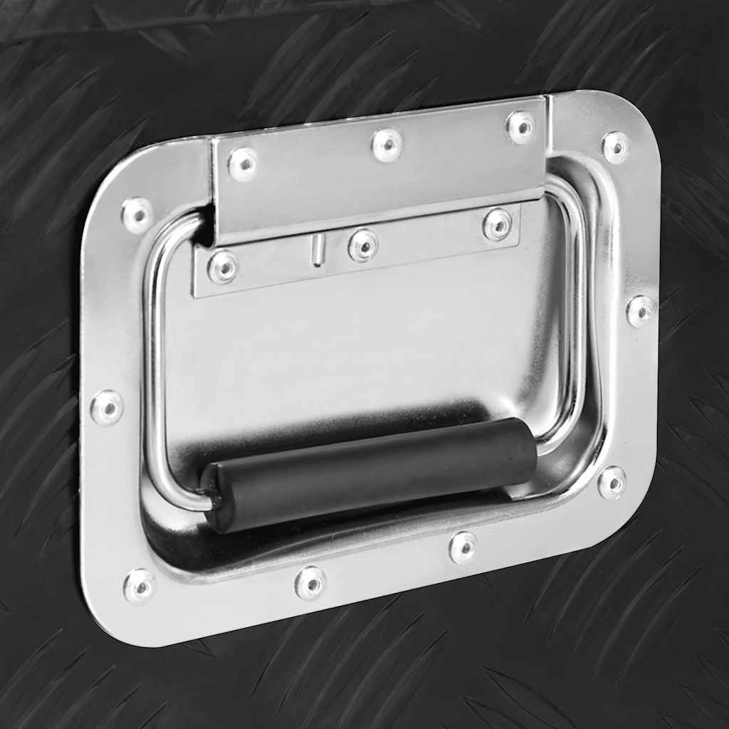 opbevaringskasse 90x47x33,5 cm aluminium sort