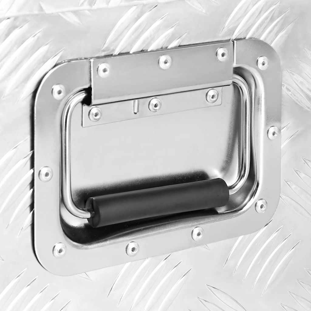 opbevaringskasse 100x55x37 cm aluminium sølvfarvet
