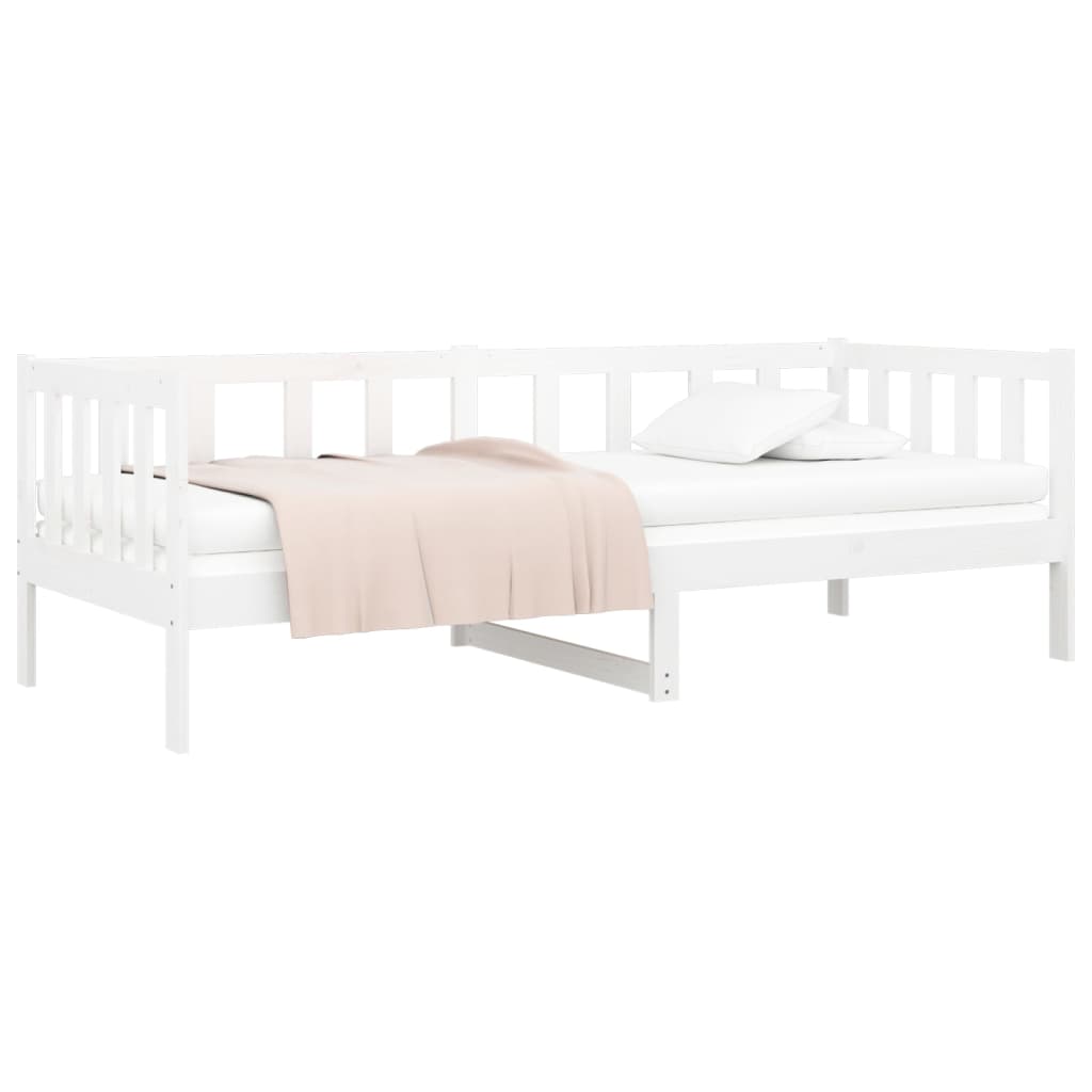 daybed uden madras 90x190 cm massivt fyrretræ hvid