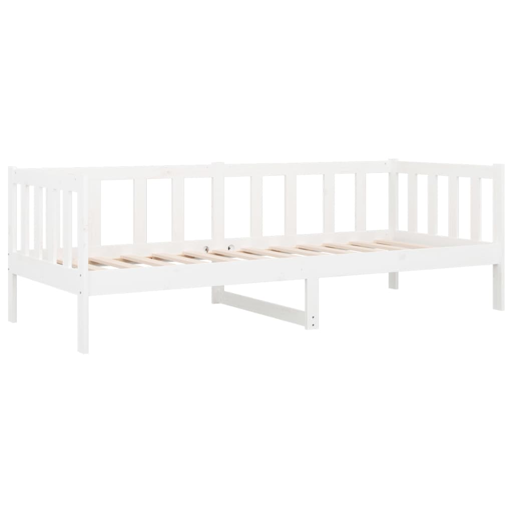 daybed uden madras 90x190 cm massivt fyrretræ hvid