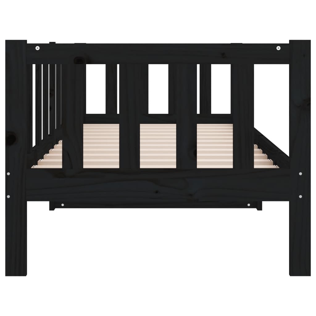daybed 90x190 cm massivt fyrretræ sort