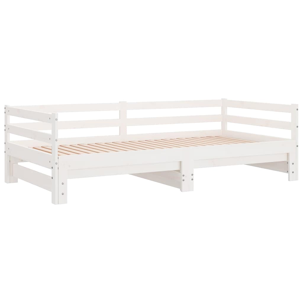 udtræksseng uden madras 90x190 cm hvid