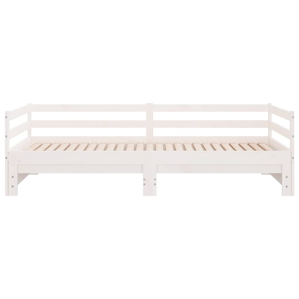 udtræksseng uden madras 90x190 cm hvid