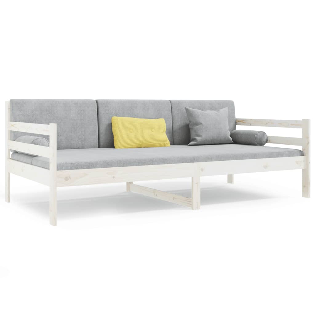 daybed uden madras 80x200 cm massivt fyrretræ hvid