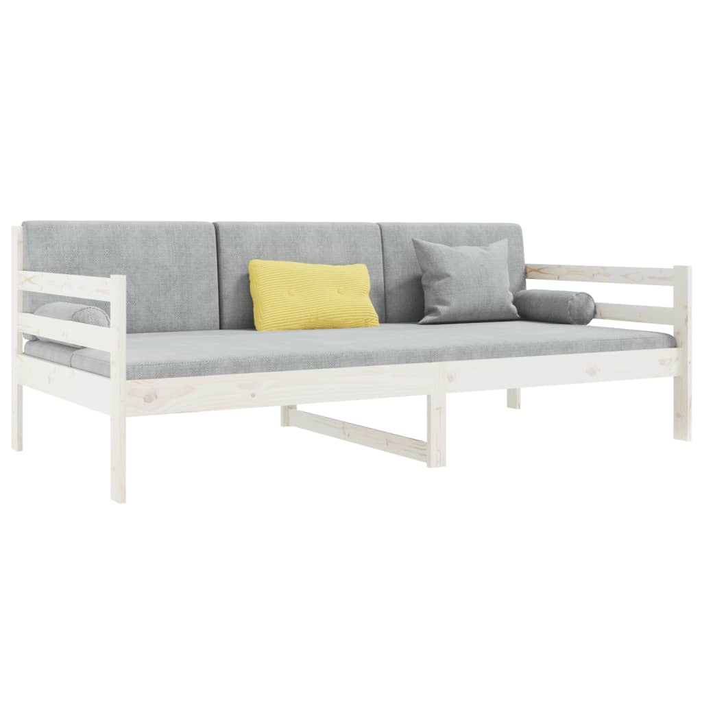 daybed uden madras 80x200 cm massivt fyrretræ hvid