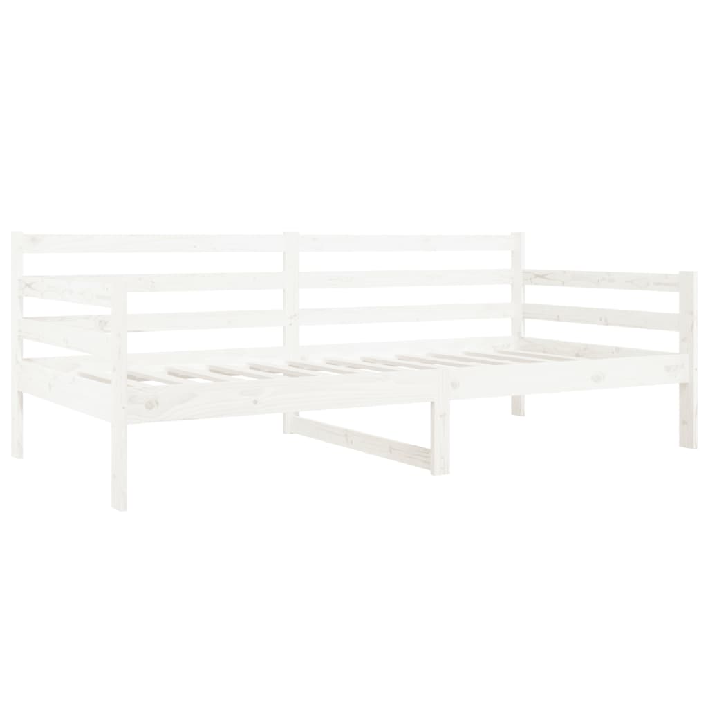 daybed uden madras 80x200 cm massivt fyrretræ hvid