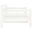 daybed uden madras 80x200 cm massivt fyrretræ hvid