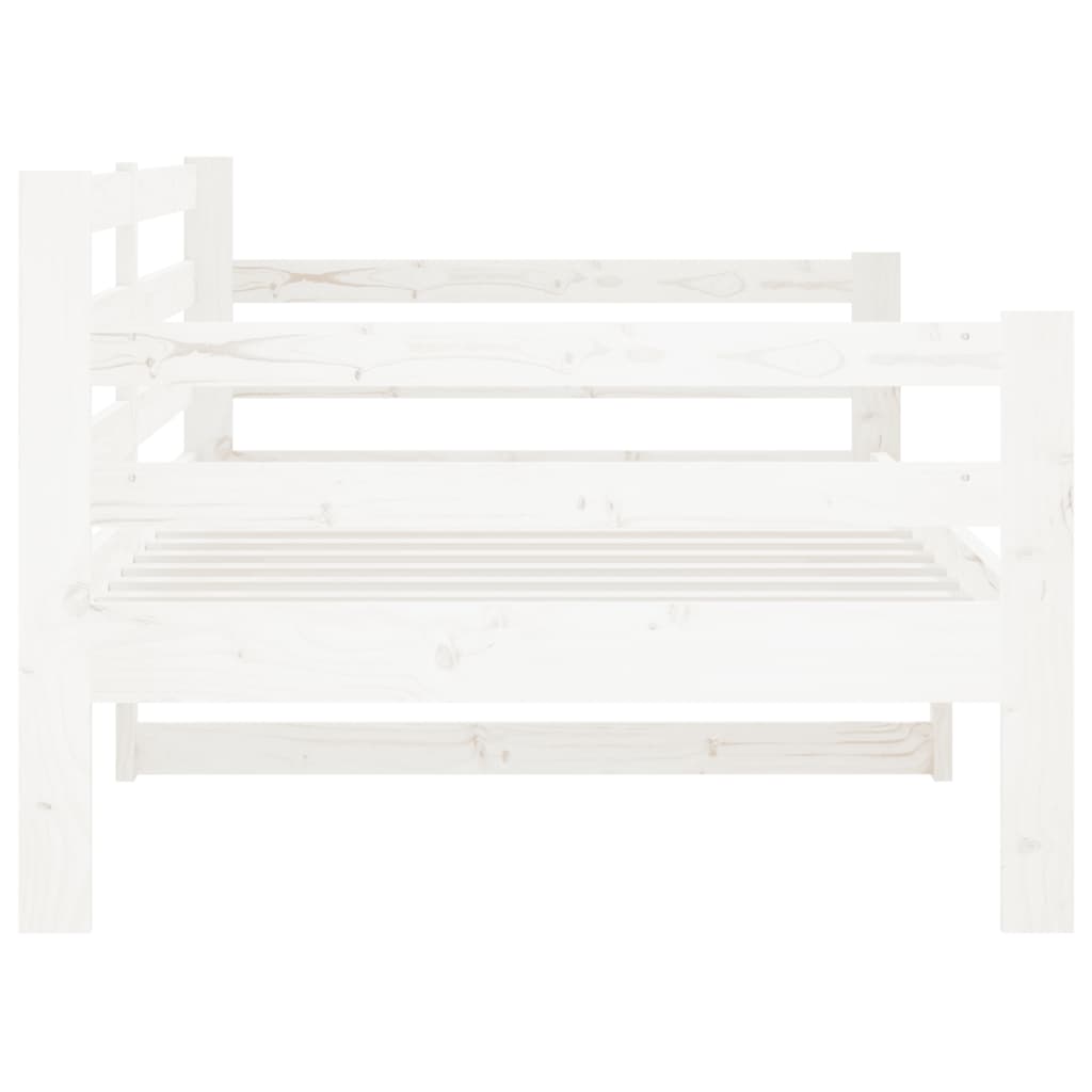 daybed uden madras 80x200 cm massivt fyrretræ hvid