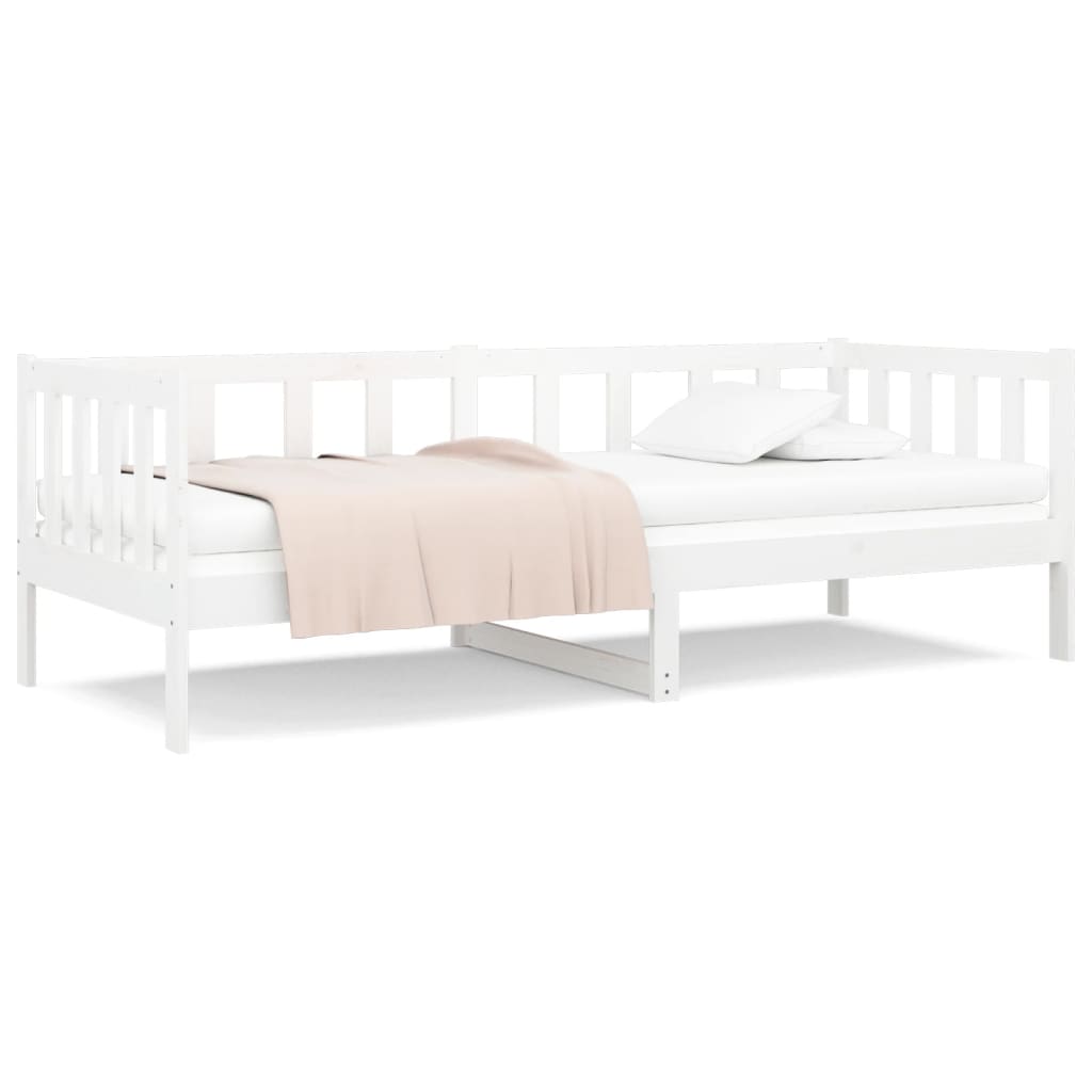 daybed uden madras 80x200 cm massivt fyrretræ hvid