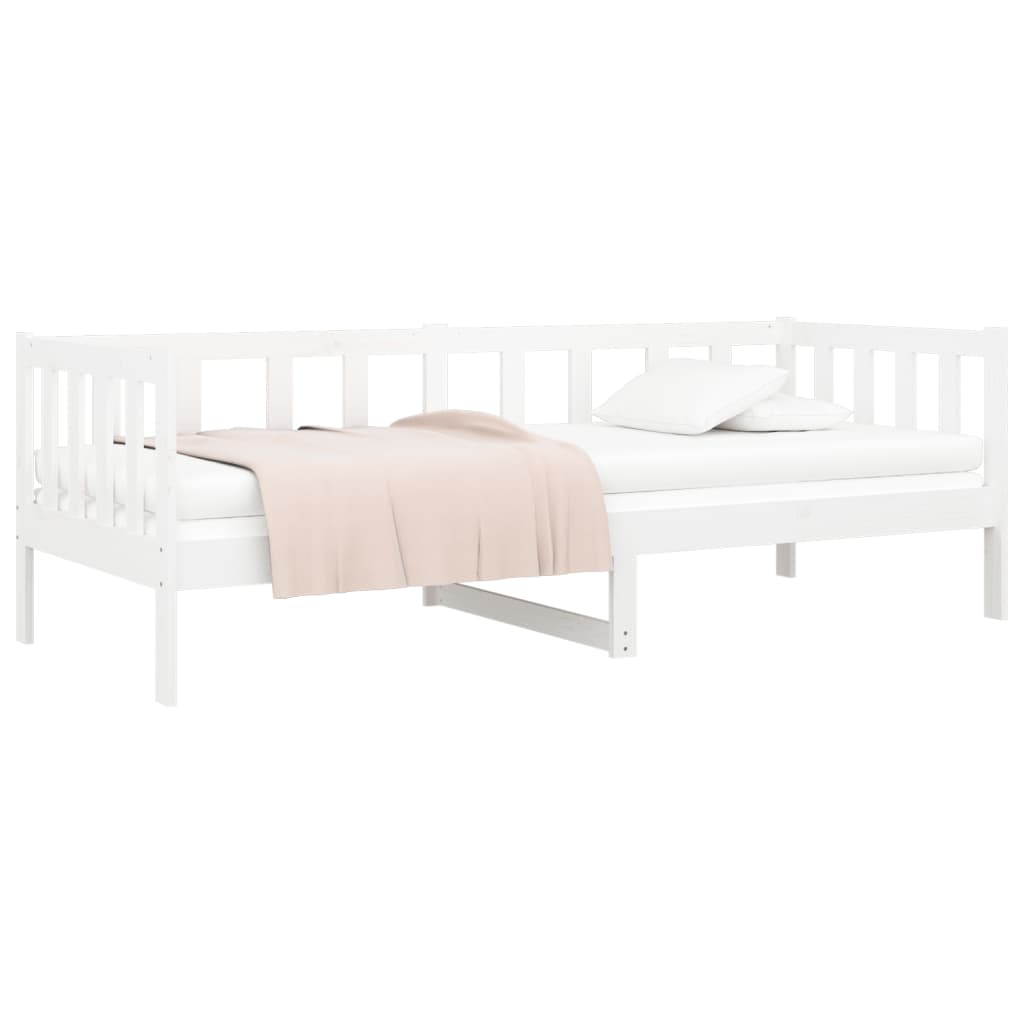 daybed uden madras 80x200 cm massivt fyrretræ hvid