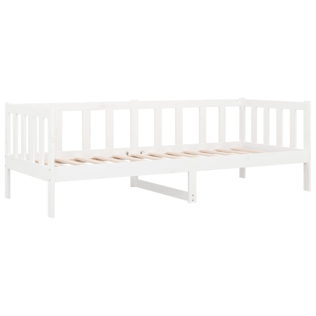 daybed uden madras 80x200 cm massivt fyrretræ hvid