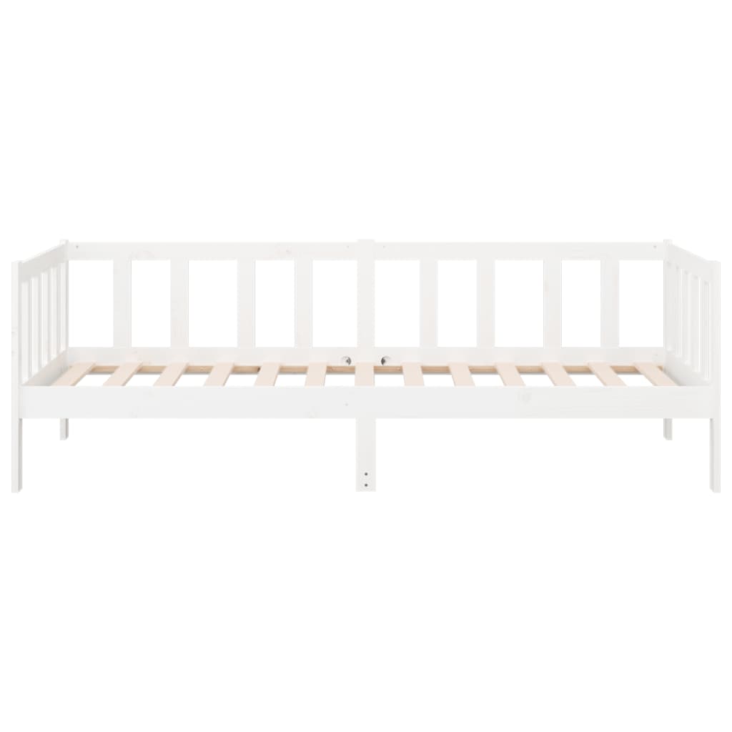 daybed uden madras 80x200 cm massivt fyrretræ hvid