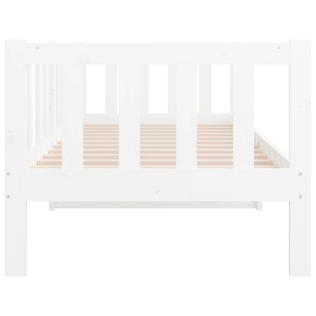 daybed uden madras 80x200 cm massivt fyrretræ hvid