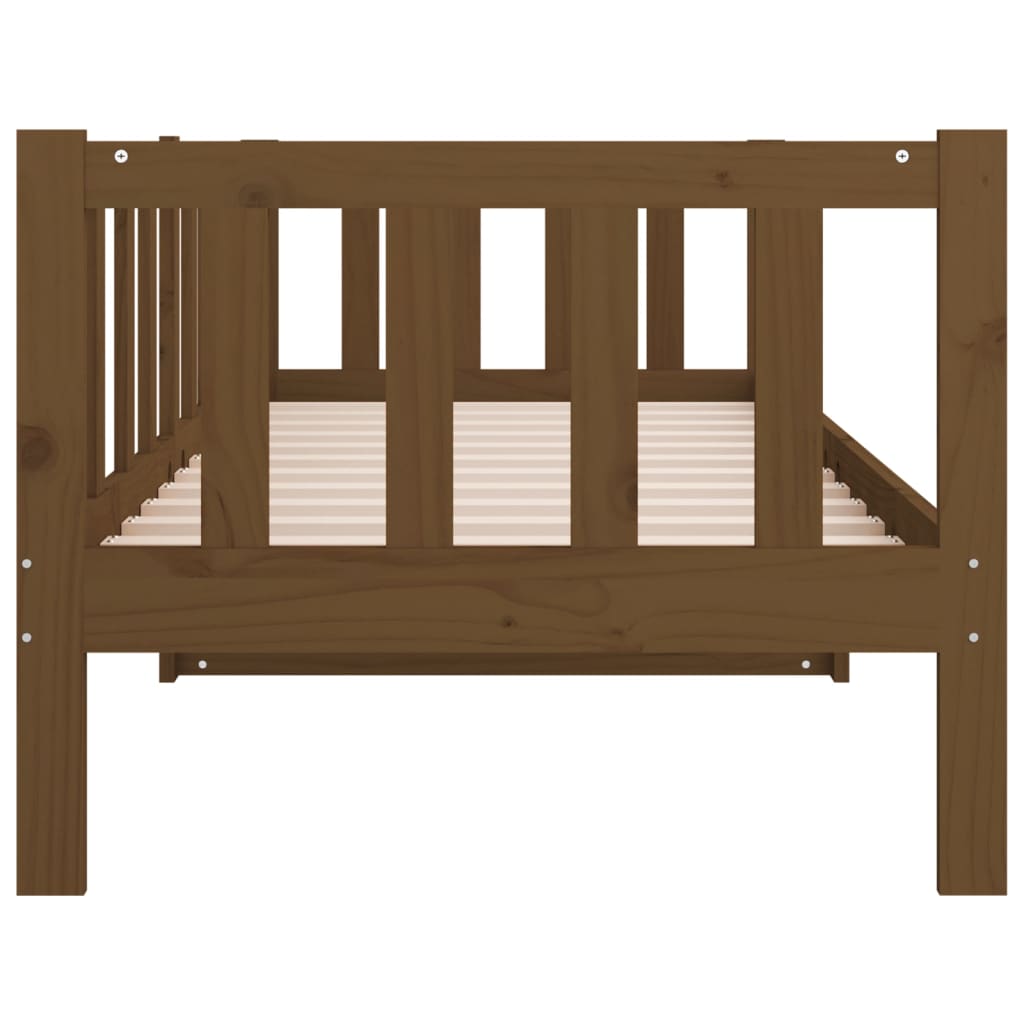 daybed 80x200 cm massivt fyrretræ gyldenbrun